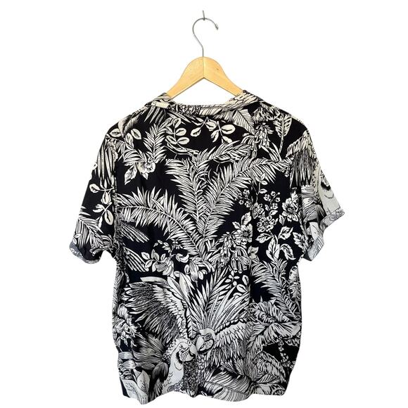 PALM ANGELS Bowling Shirt Jungle Palms Parrots  Short Sleeve Button Up - L (50) - Picture 6 of 9